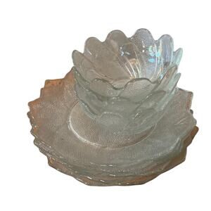 Anchor Hocking Lotus plates and bowls